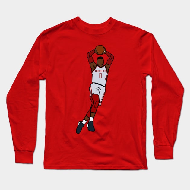 Russell Westbrook NBA Houston Rockets Long Sleeve T-Shirt by xavierjfong